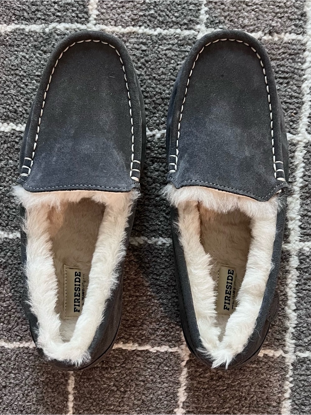 Dearfoams Genuine Suede and Shearling Moccasin/Slipper